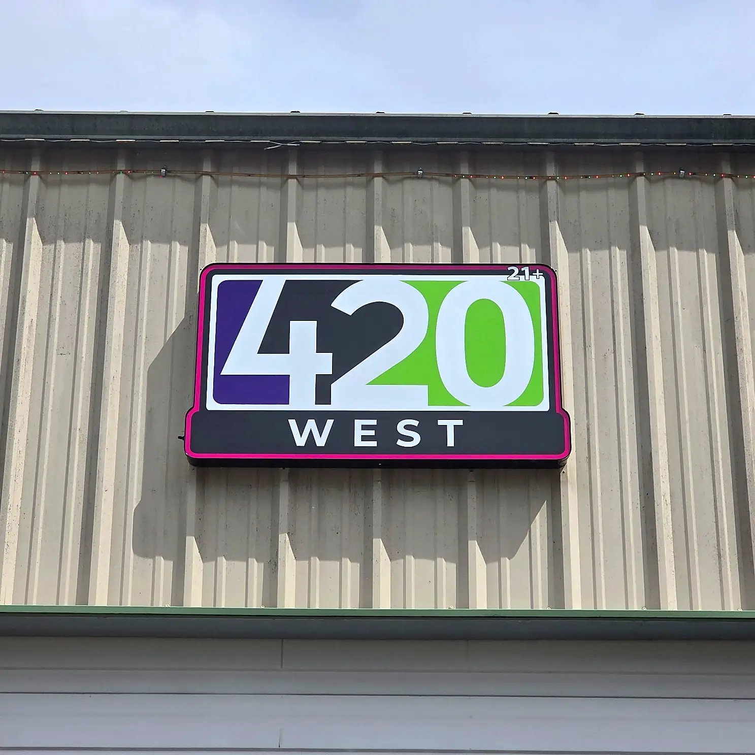 420 West cannabis retail storefront signage by ESCO Pacific