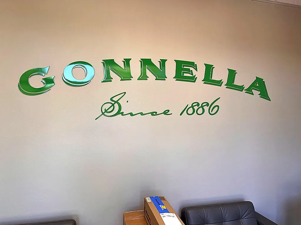 Gonnella brushed-finish dimensional interior letters installed by ESCO Pacific
