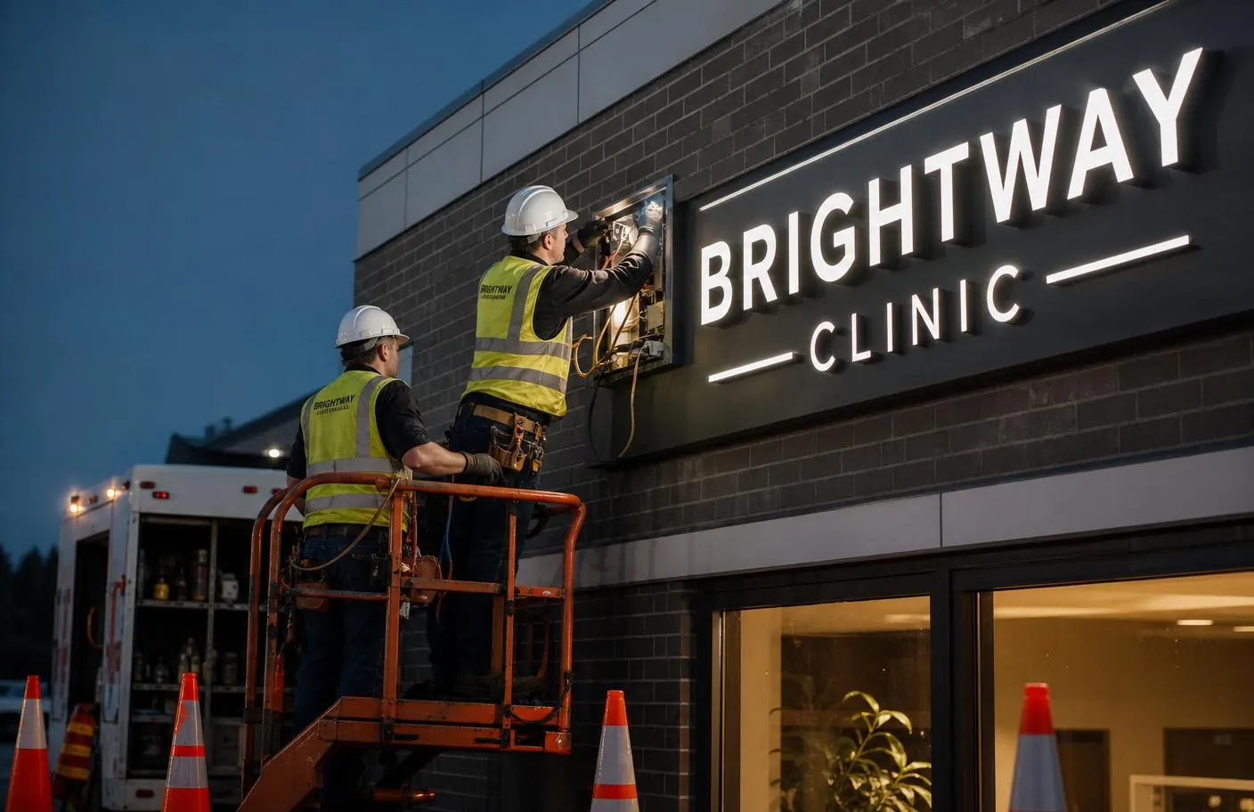 Electrical inspection of a newly installed illuminated sign